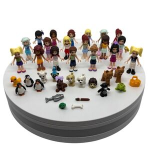 LEGO Friends Mini Doll Figures and 14 Animals Accessories Toy Lot 18 Minifigures